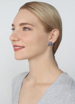 Dark Blue - Magic Fireball MINI - Konplott earrings
